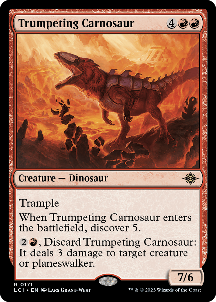 Trumpeting Carnosaur [The Lost Caverns of Ixalan] | Deep Dive Games St. Marys