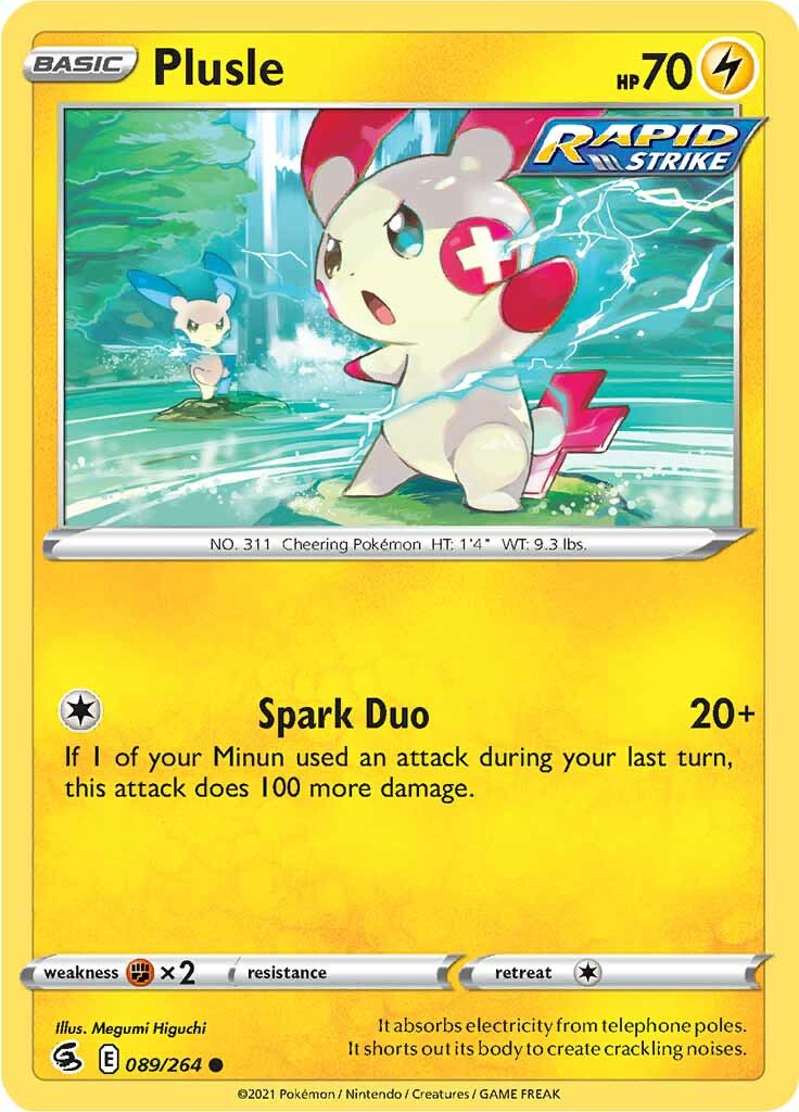 Plusle (089/264) [Sword & Shield: Fusion Strike] | Deep Dive Games St. Marys