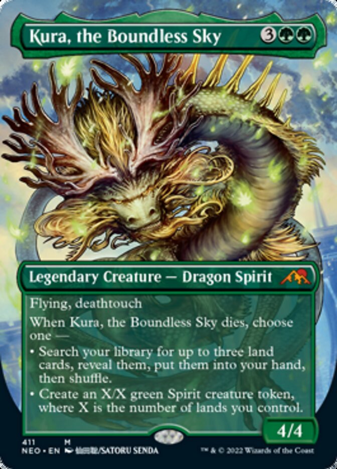 Kura, the Boundless Sky (Borderless Alternate Art) [Kamigawa: Neon Dynasty] | Deep Dive Games St. Marys