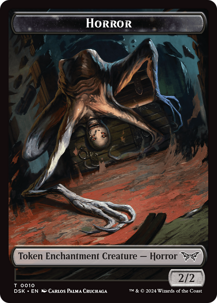 Horror // Glimmer Double-Sided Token [Duskmourn: House of Horror Tokens] | Deep Dive Games St. Marys