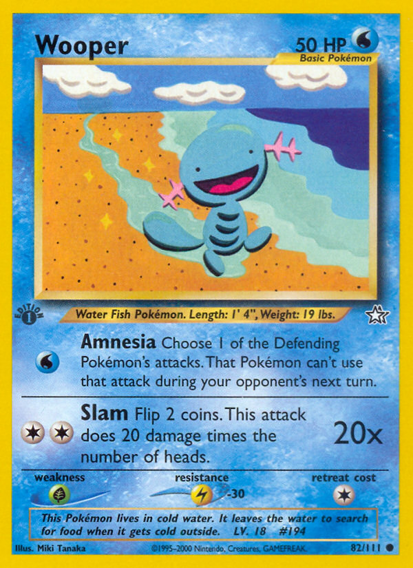 Wooper (82/111) [Neo Genesis 1st Edition] | Deep Dive Games St. Marys