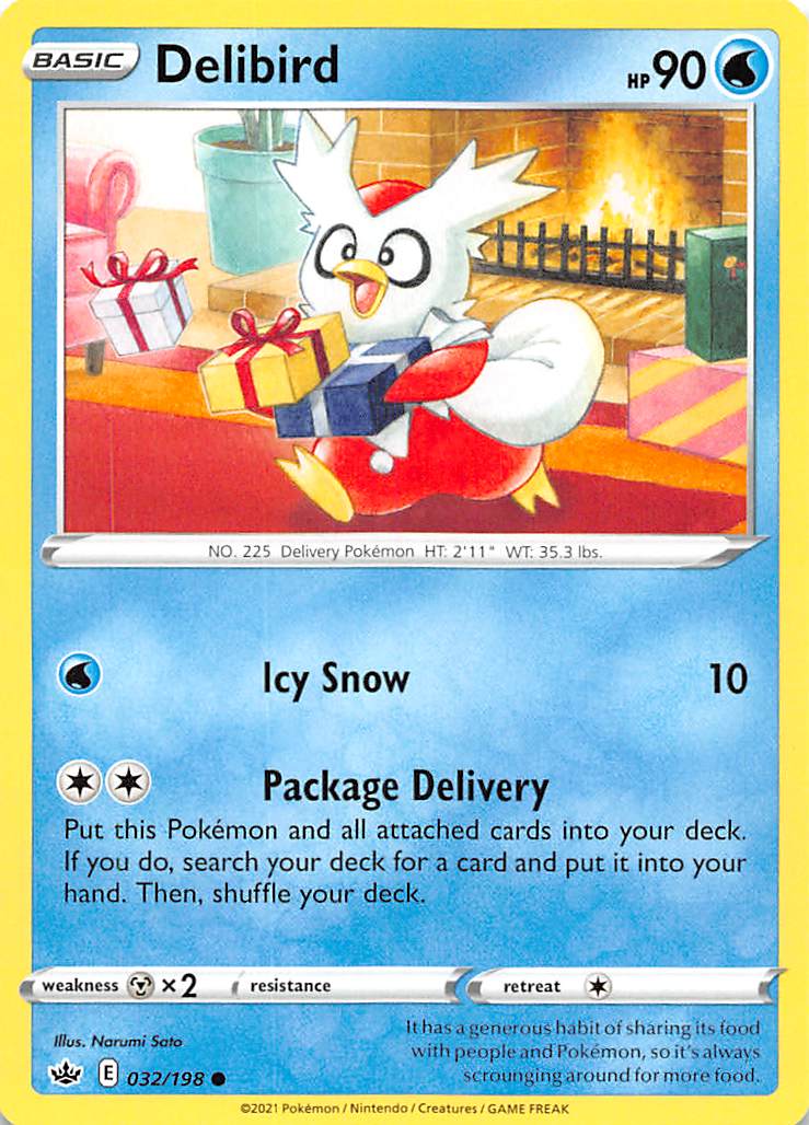 Delibird (032/198) [Sword & Shield: Chilling Reign] | Deep Dive Games St. Marys