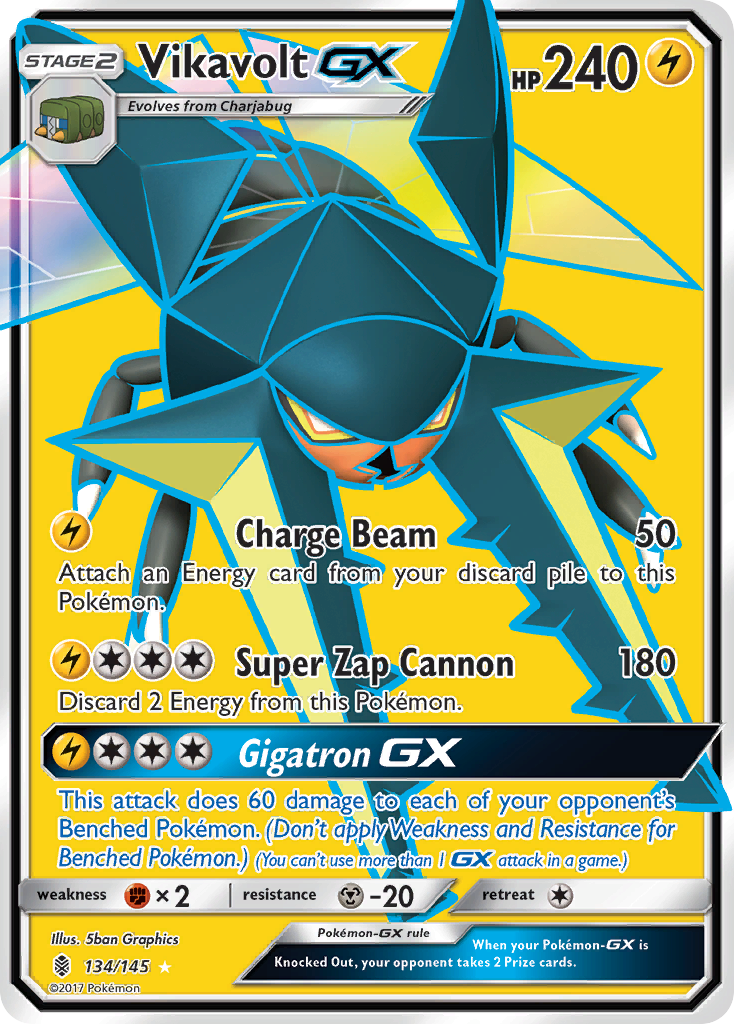 Vikavolt GX (134/145) [Sun & Moon: Guardians Rising] | Deep Dive Games St. Marys