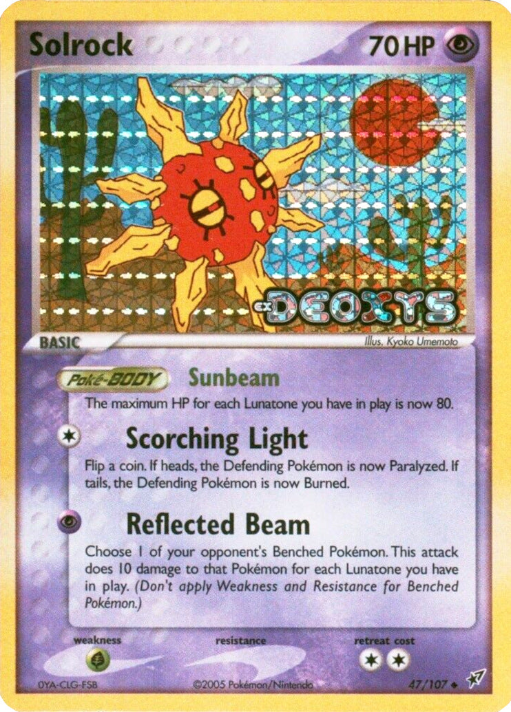 Solrock (47/107) (Stamped) [EX: Deoxys] | Deep Dive Games St. Marys