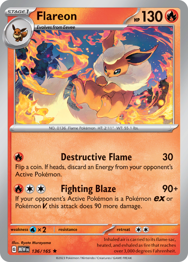 Flareon (136/165) [Scarlet & Violet 151] | Deep Dive Games St. Marys