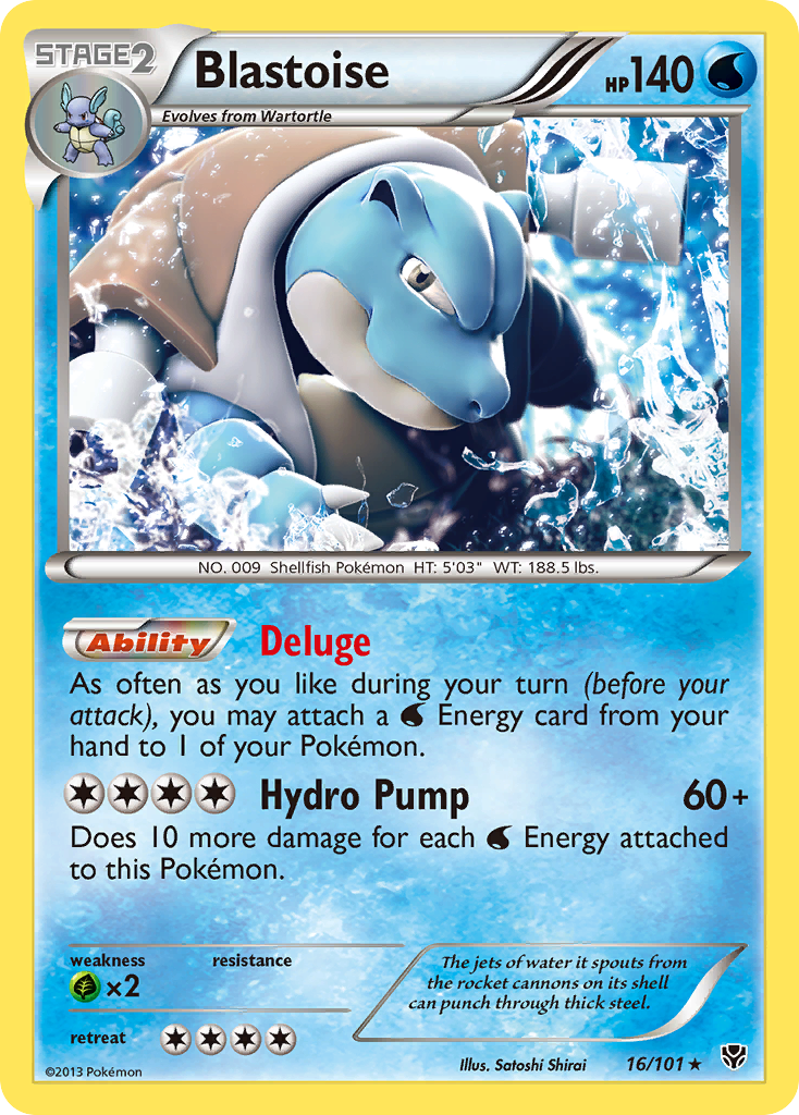 Blastoise (16/101) [Black & White: Plasma Blast] | Deep Dive Games St. Marys