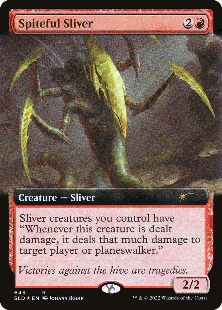 Spiteful Sliver (Extended Art) [Secret Lair Drop Promos] | Deep Dive Games St. Marys