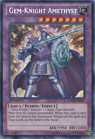 Gem-Knight Amethyst [HA06-EN047] Secret Rare | Deep Dive Games St. Marys