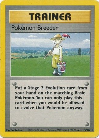 Pokemon Breeder (76/102) [Base Set Unlimited] | Deep Dive Games St. Marys