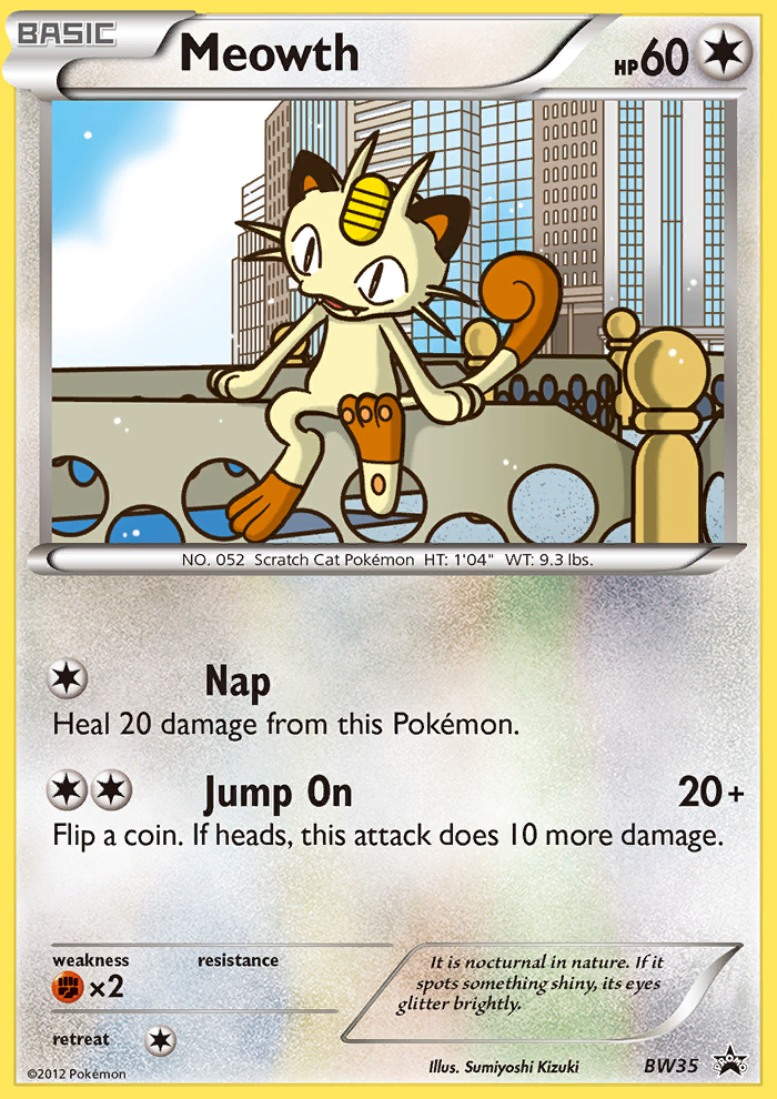 Meowth (BW35) [Black & White: Black Star Promos] | Deep Dive Games St. Marys