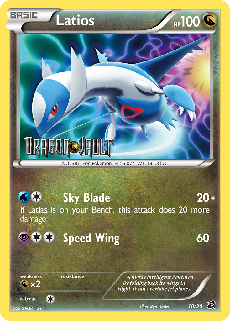 Latios (10/20) (Blister Exclusive) [Black & White: Dragon Vault] | Deep Dive Games St. Marys