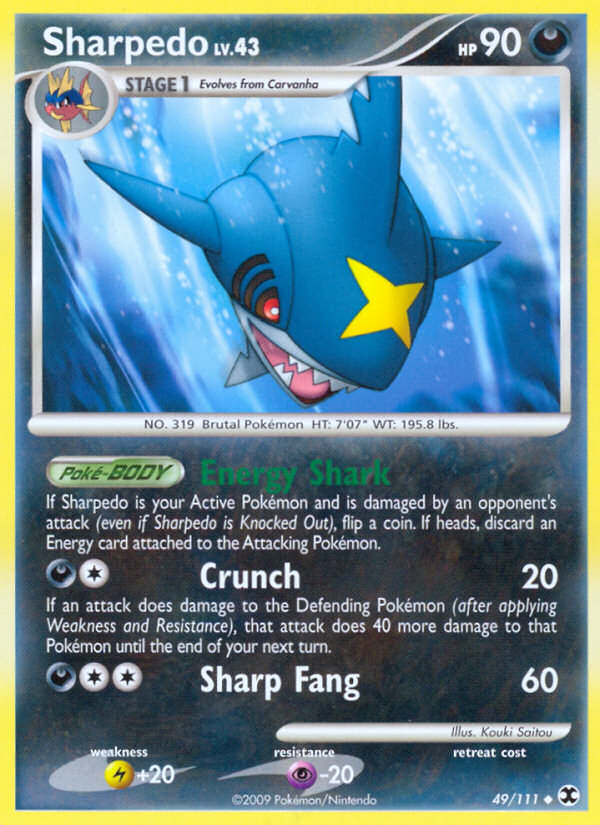 Sharpedo (49/111) [Platinum: Rising Rivals] | Deep Dive Games St. Marys