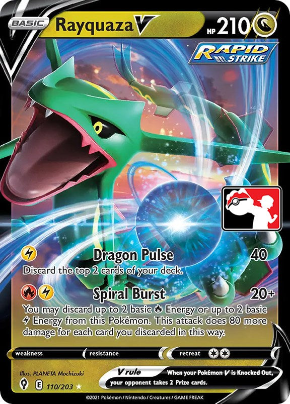 Rayquaza V (110/203) [Prize Pack Series One] | Deep Dive Games St. Marys