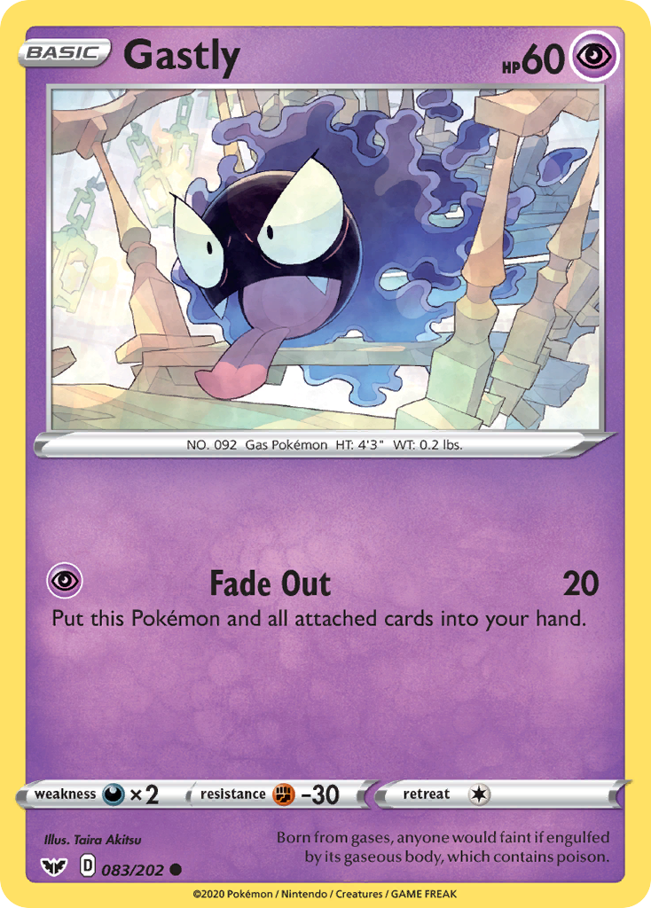 Gastly (083/202) [Sword & Shield: Base Set] | Deep Dive Games St. Marys