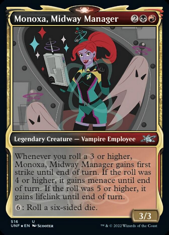 Monoxa, Midway Manager (Showcase) (Galaxy Foil) [Unfinity] | Deep Dive Games St. Marys