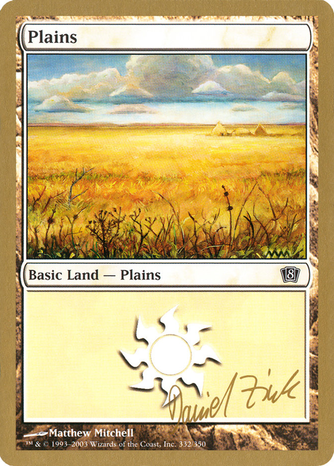 Plains (dz332) (Daniel Zink) [World Championship Decks 2003] | Deep Dive Games St. Marys