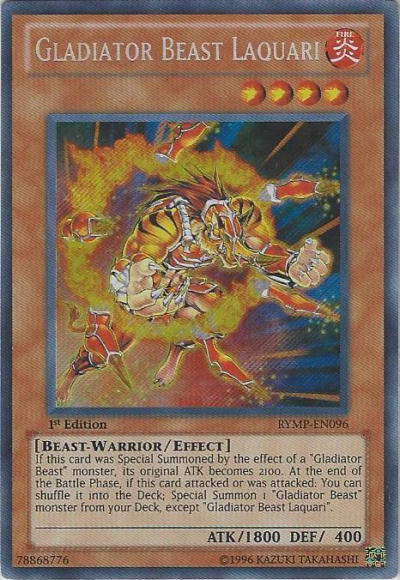 Gladiator Beast Laquari [RYMP-EN096] Secret Rare | Deep Dive Games St. Marys