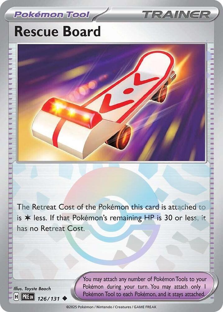 Rescue Board (126/131) (Poke Ball Pattern) [Scarlet & Violet: Prismatic Evolutions] | Deep Dive Games St. Marys