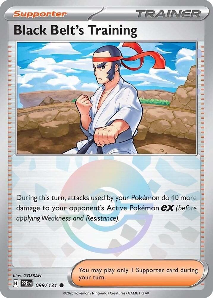 Black Belt's Training (099/131) (Poke Ball Pattern) [Scarlet & Violet: Prismatic Evolutions] | Deep Dive Games St. Marys