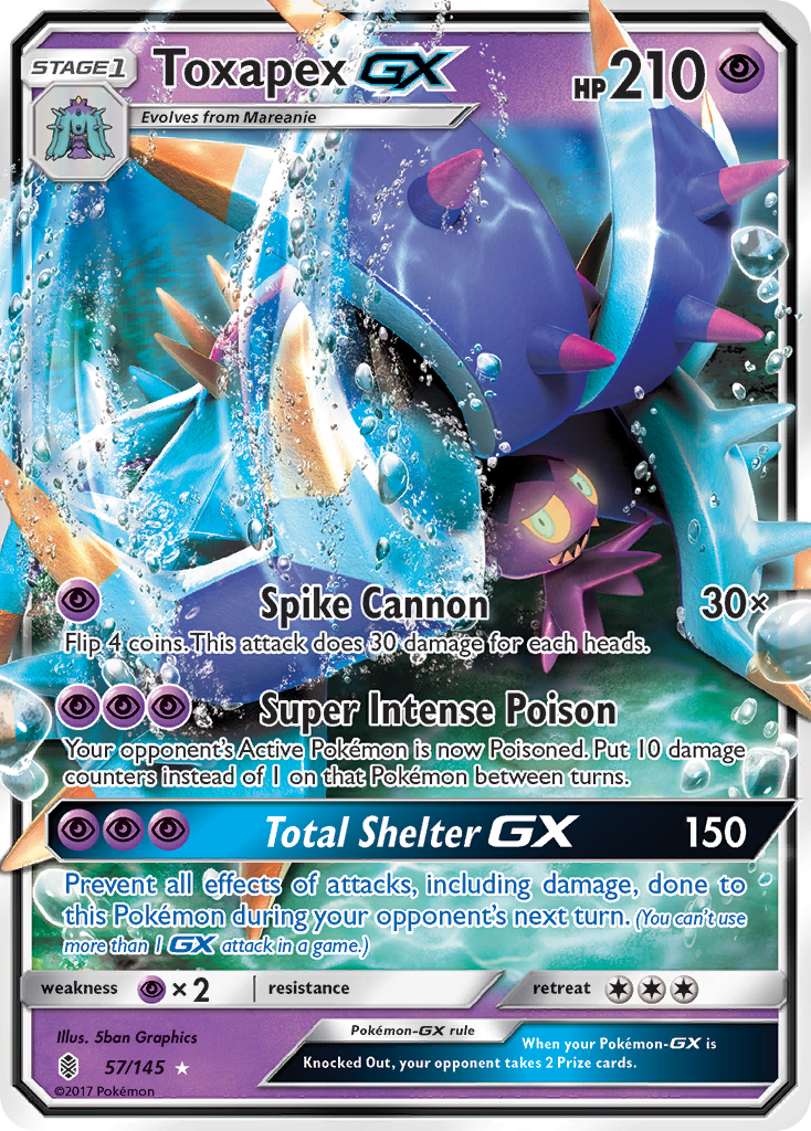 Toxapex GX (57/145) [Sun & Moon: Guardians Rising] | Deep Dive Games St. Marys