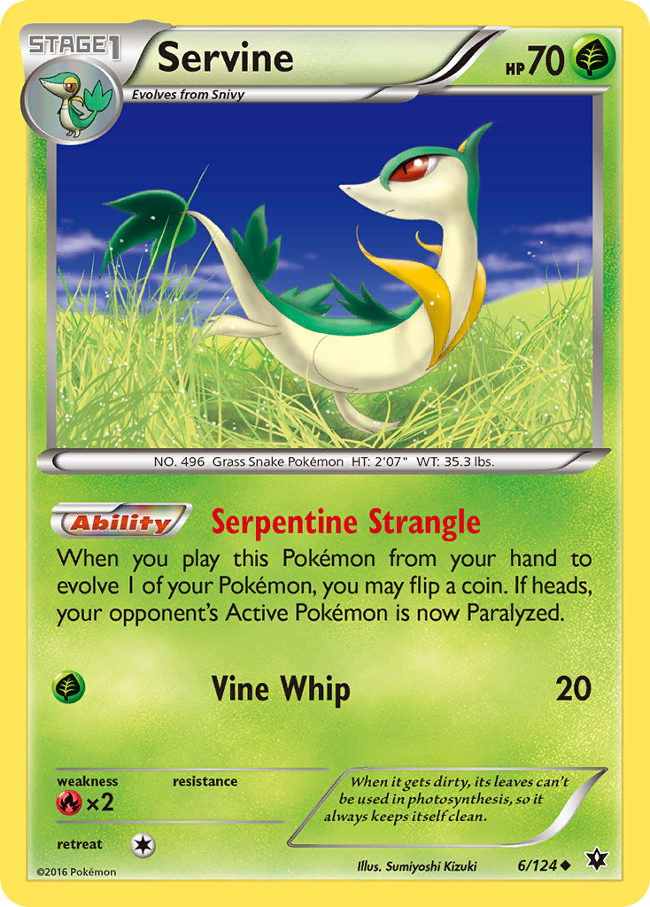 Servine (6/124) [XY: Fates Collide] | Deep Dive Games St. Marys