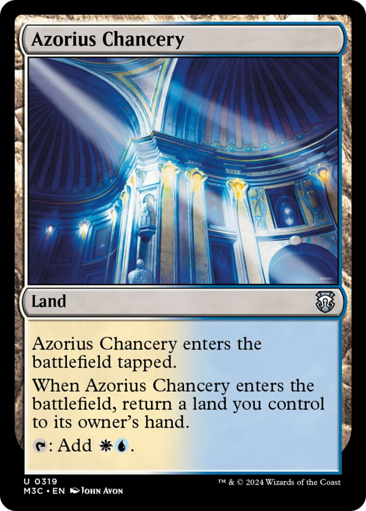 Azorius Chancery (Ripple Foil) [Modern Horizons 3 Commander] | Deep Dive Games St. Marys