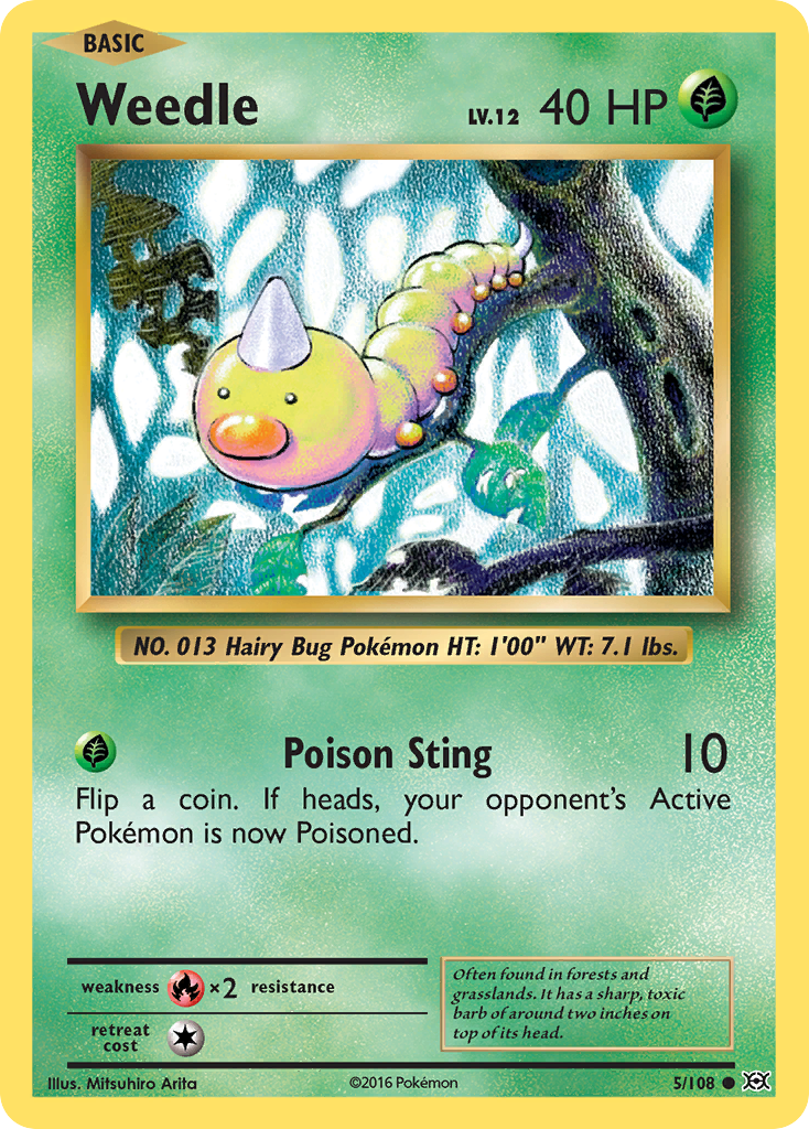 Weedle (5/108) [XY: Evolutions] | Deep Dive Games St. Marys