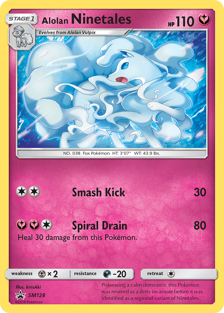 Alolan Ninetales (SM128) [Sun & Moon: Black Star Promos] | Deep Dive Games St. Marys