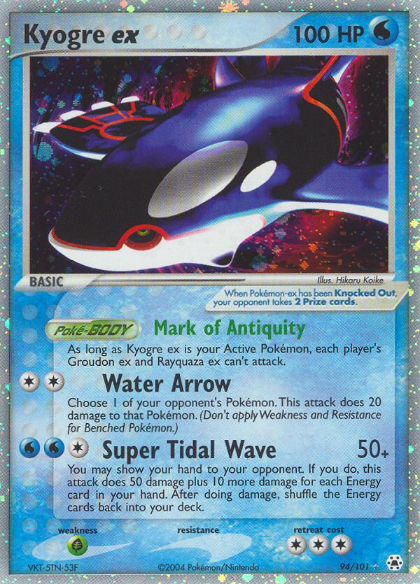 Kyogre ex (94/101) [EX: Hidden Legends] | Deep Dive Games St. Marys