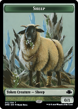 Goblin // Sheep Double-Sided Token [Dominaria Remastered Tokens] | Deep Dive Games St. Marys