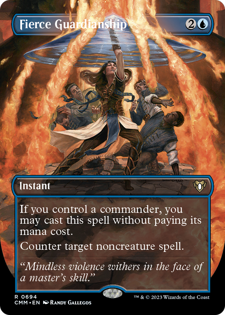 Fierce Guardianship (Borderless Alternate Art) [Commander Masters] | Deep Dive Games St. Marys