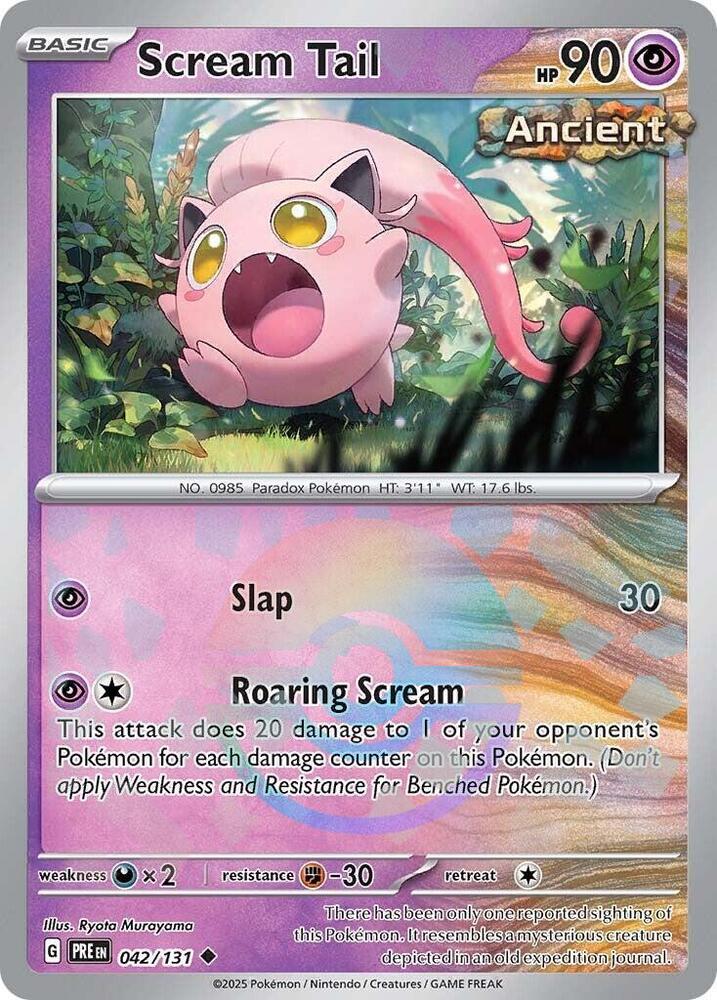 Scream Tail (042/131) (Poke Ball Pattern) [Scarlet & Violet: Prismatic Evolutions] | Deep Dive Games St. Marys