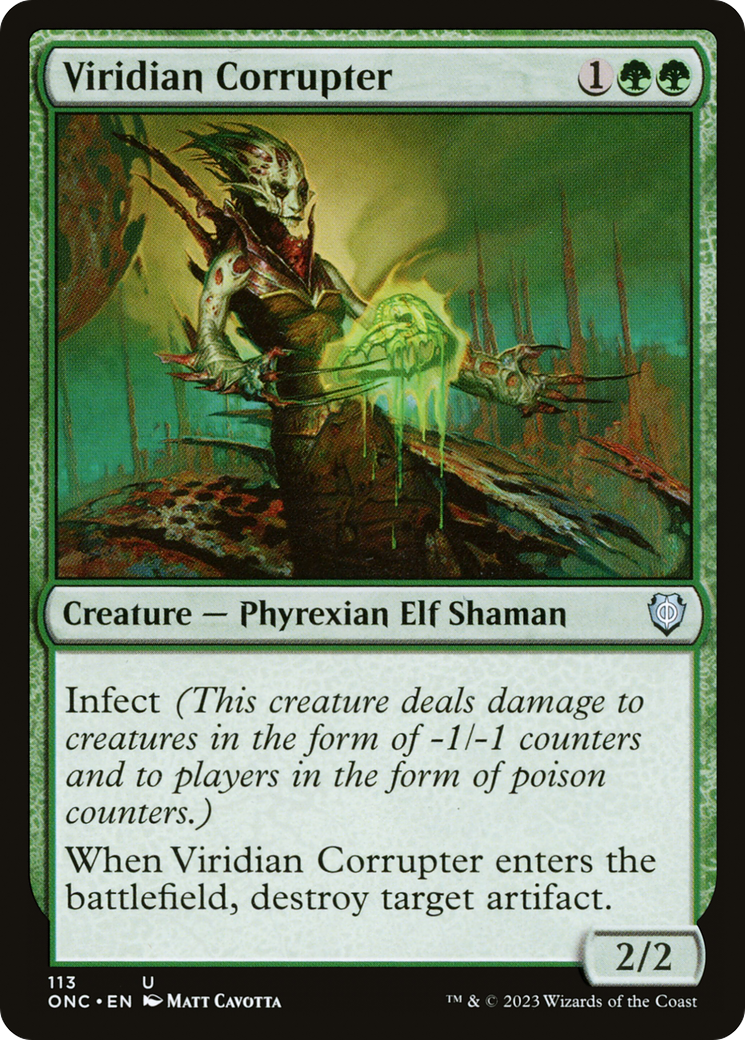 Viridian Corrupter [Phyrexia: All Will Be One Commander] | Deep Dive Games St. Marys