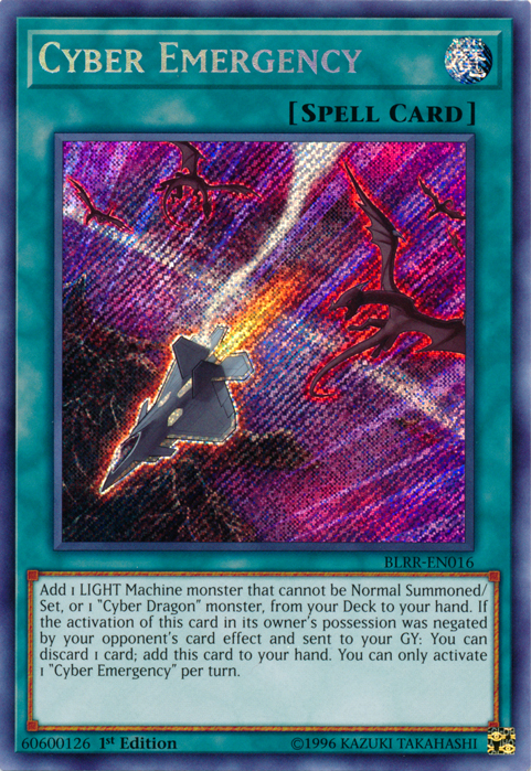 Cyber Emergency [BLRR-EN016] Secret Rare | Deep Dive Games St. Marys