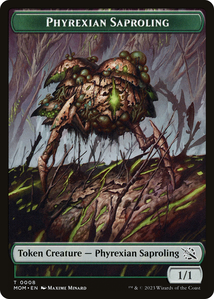 Monk // Phyrexian Saproling Double-Sided Token [March of the Machine Tokens] | Deep Dive Games St. Marys