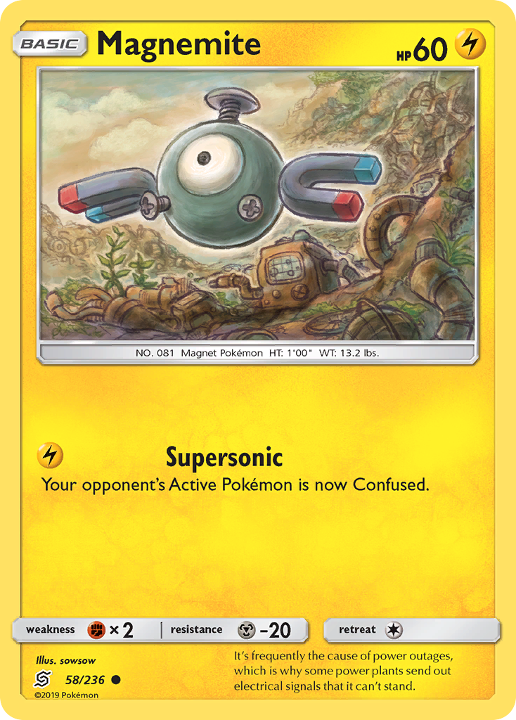 Magnemite (58/236) [Sun & Moon: Unified Minds] | Deep Dive Games St. Marys
