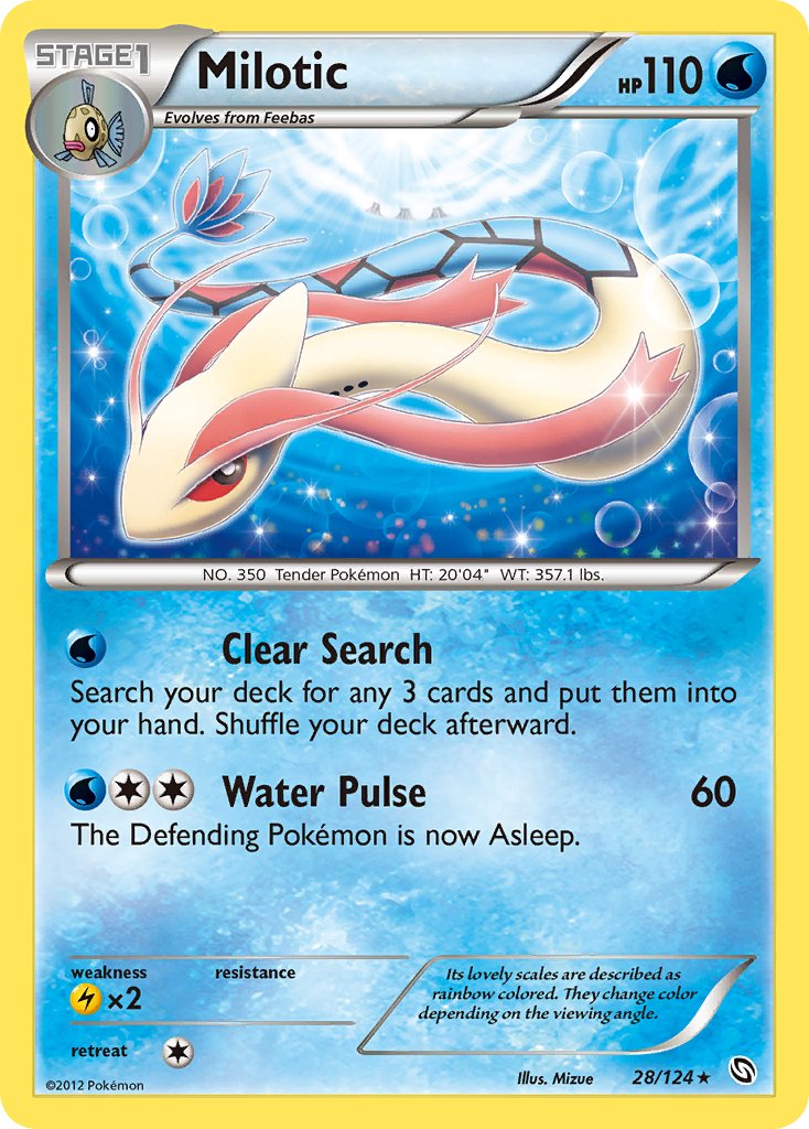 Milotic (28/124) (Theme Deck Exclusive) [Black & White: Dragons Exalted] | Deep Dive Games St. Marys