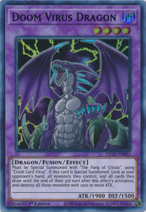 Doom Virus Dragon (Green) [DLCS-EN055] Ultra Rare | Deep Dive Games St. Marys