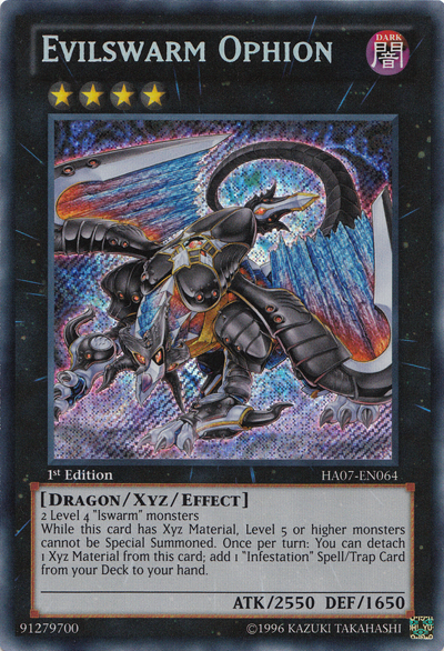 Evilswarm Ophion [HA07-EN064] Secret Rare | Deep Dive Games St. Marys