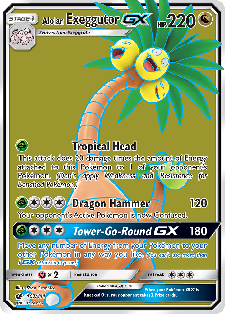 Alolan Exeggutor GX (107/111) [Sun & Moon: Crimson Invasion] | Deep Dive Games St. Marys