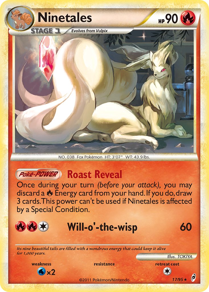 Ninetales (17/95) (Theme Deck Exclusive) [HeartGold & SoulSilver: Call of Legends] | Deep Dive Games St. Marys