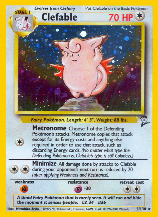 Clefable (5/130) [Base Set 2] | Deep Dive Games St. Marys