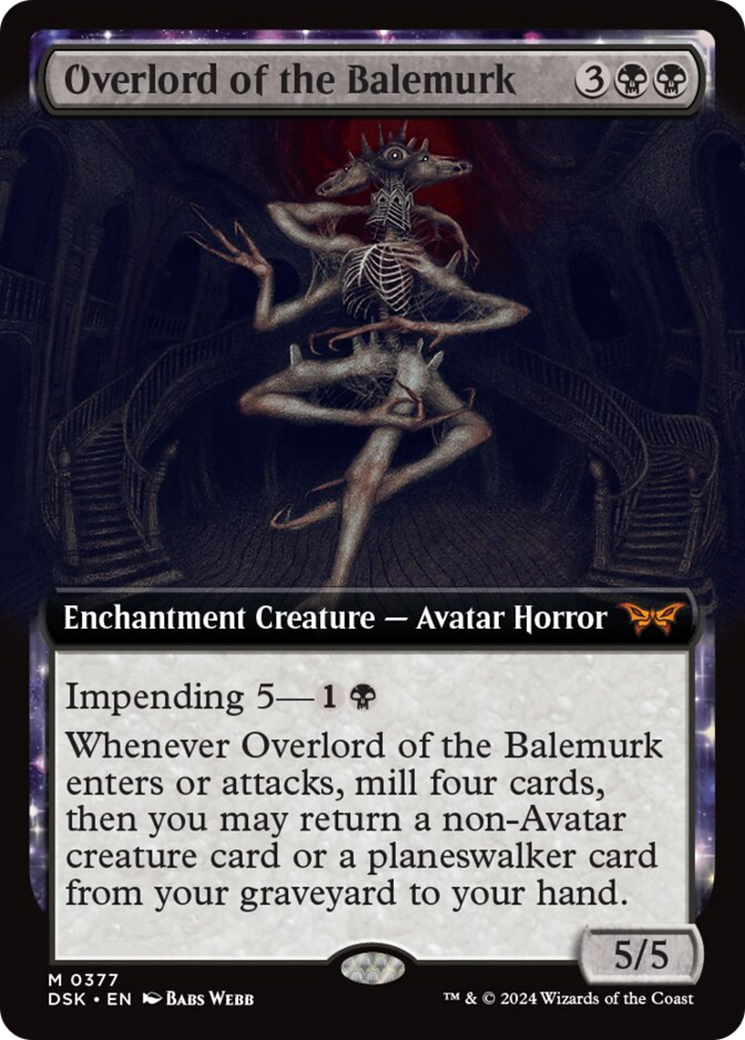 Overlord of the Balemurk (Extended Art) [Duskmourn: House of Horror] | Deep Dive Games St. Marys