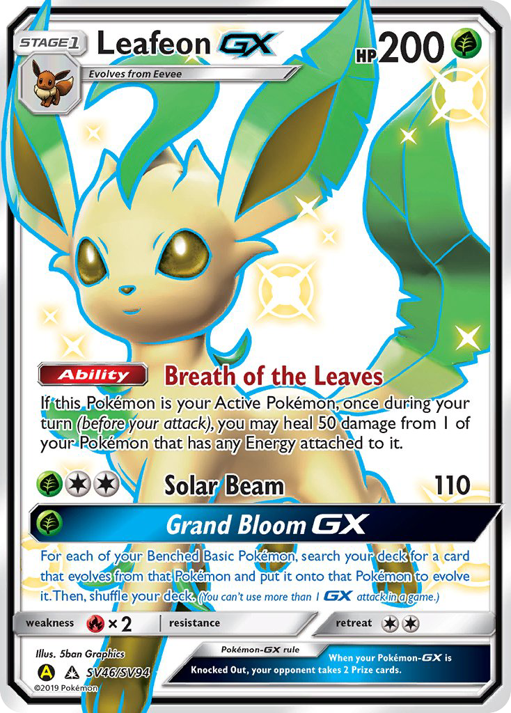 Leafeon GX (SV46/SV94) [Sun & Moon: Hidden Fates - Shiny Vault] | Deep Dive Games St. Marys