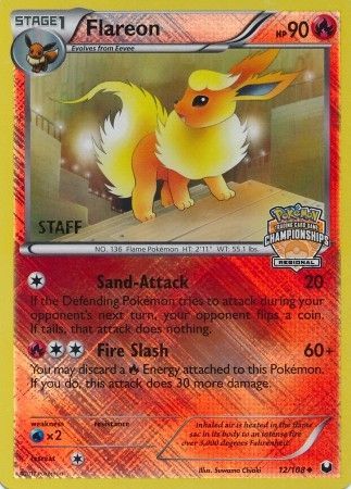 Flareon (12/108) (Regional Championship 2013 Promo Staff) [Black & White: Dark Explorers] | Deep Dive Games St. Marys