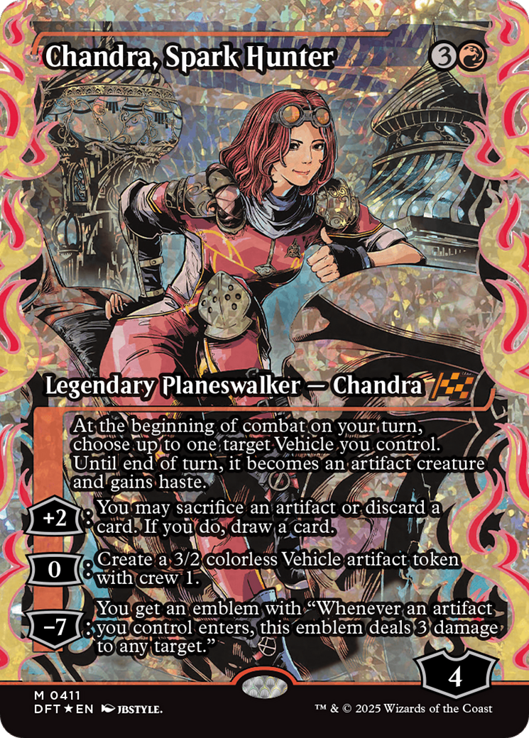 Chandra, Spark Hunter (Showcase) (Fracture Foil) [Aetherdrift] | Deep Dive Games St. Marys