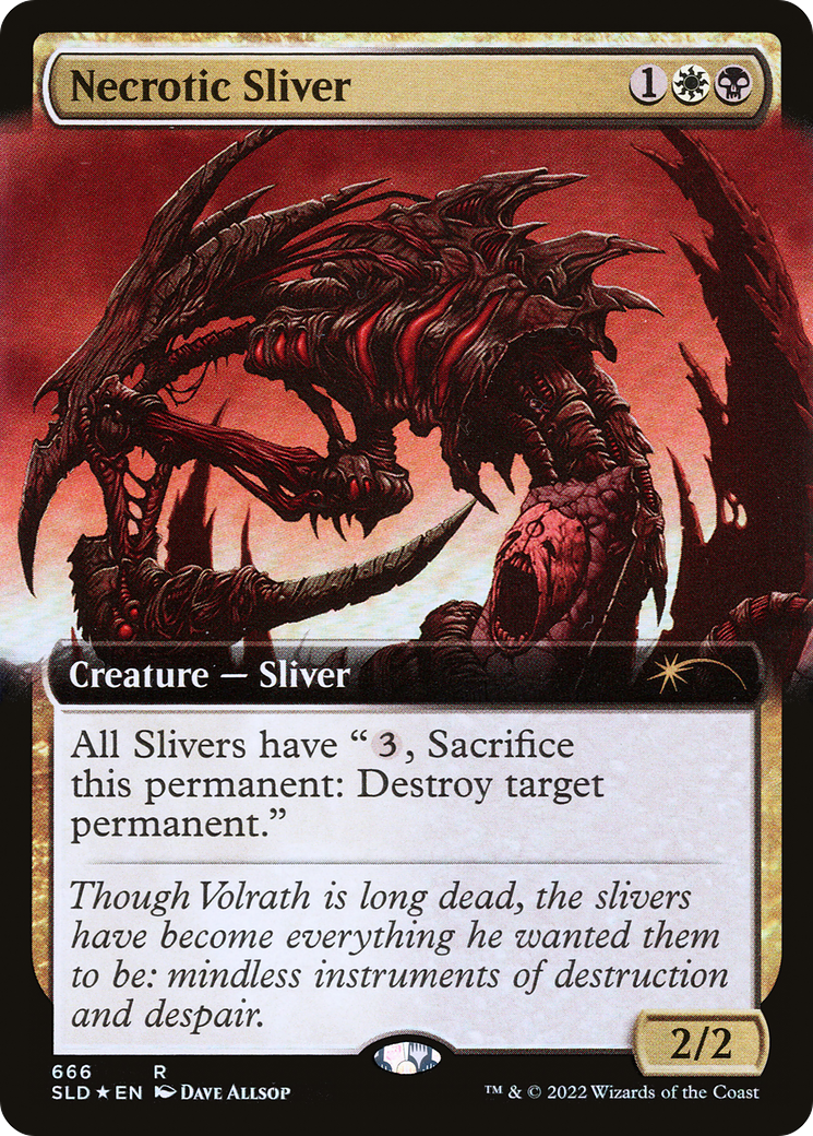 Necrotic Sliver (Extended Art) [Secret Lair Drop Promos] | Deep Dive Games St. Marys