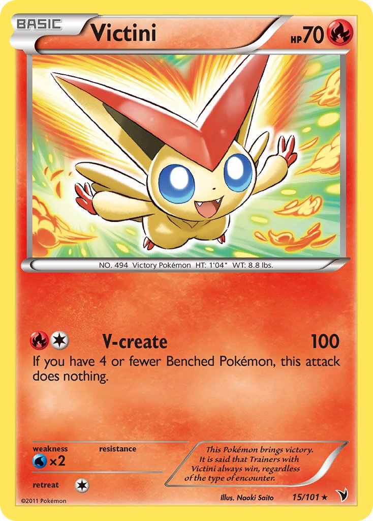 Victini (15/101) (Theme Deck Exclusive) [Black & White: Noble Victories] | Deep Dive Games St. Marys