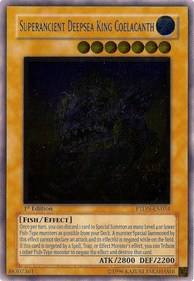 Superancient Deepsea King Coelacanth [PTDN-EN034] Ultimate Rare | Deep Dive Games St. Marys