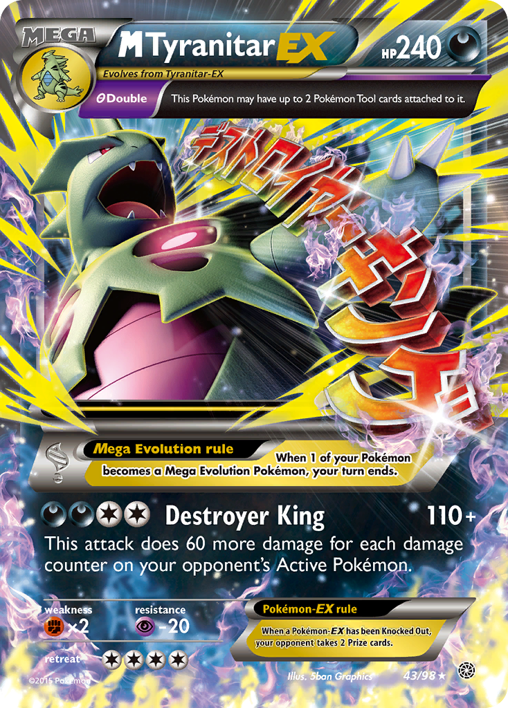 M Tyranitar EX (43/98) [XY: Ancient Origins] | Deep Dive Games St. Marys